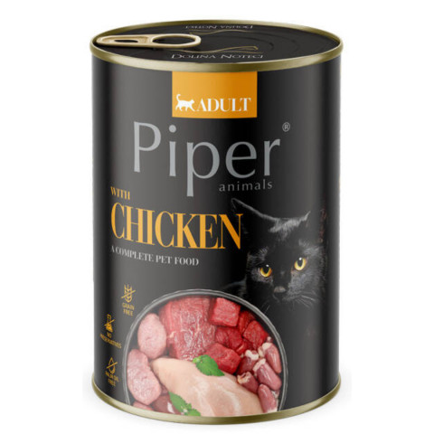 DOLINA NOTECI Piper Animals s kuřecím masem - mokré krmivo pro kočky - 12x400g - Fotogalerie 2