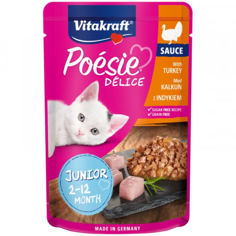 VITAKRAFT POESIE DELICE JUNIOR krůta - vlhké krmivo pro kočky - 85 g - Fotogalerie 1