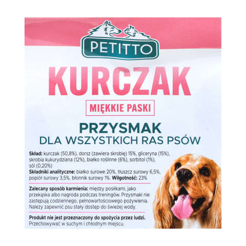 PETITTO Měkké kuřecí nudličky - pochoutka pro psy - 500 g - Fotogalerie 3