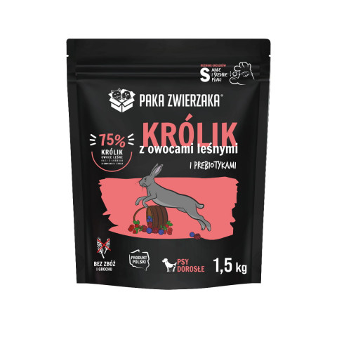 PAKA ZWIERZAKA Rabbit with forest fruits S - suché krmivo pro psy - 1,5kg - Fotogalerie 1