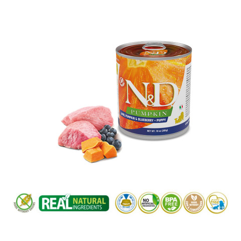 Mokré krmivo pro psy - FARMINA N&D DOG LAMB&PUMPKIN&BLUEBERRY PUPPY 285g - Fotogalerie 2