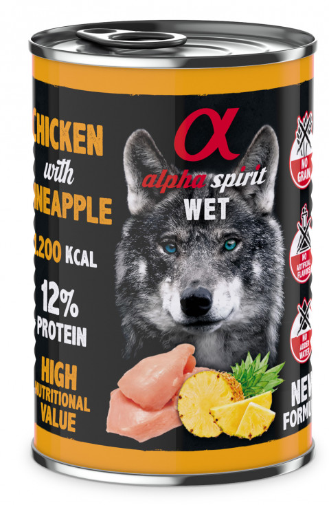 ALPHA SPIRIT WET Kuře s Ananasem - mokré krmivo pro psy - 400g - Fotogalerie 1