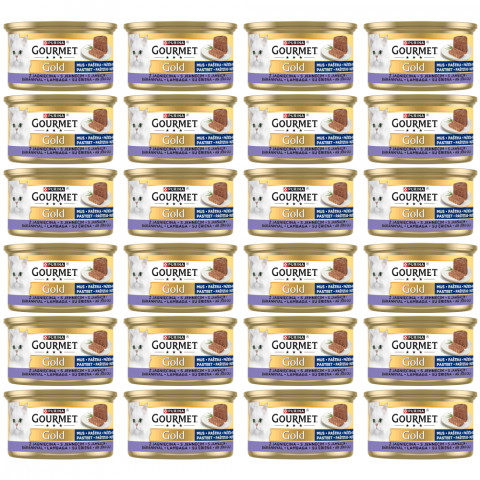 PURINA Gourmet Gold Mousse with lamb - mokré krmivo pro kočky - 24x85g - Fotogalerie 1