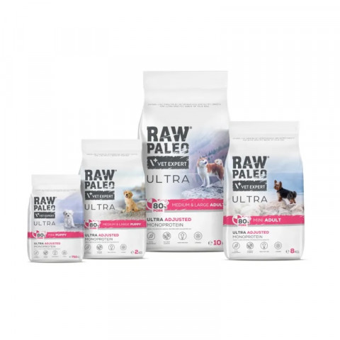 RAW PALEO Ultra Pork Medium & Large Adult - suché krmivo pro psy - 2kg - Fotogalerie 2
