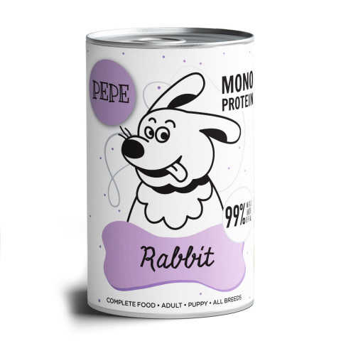 PAKA ZWIERZAKA Pepe Rabbit - vlhké krmivo pro psy - 400g - Fotogalerie 1