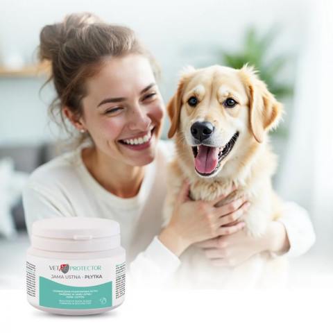 JM SANTE Vet Protector Oral cavity – dental plaque - prášek na ústní hygienu psa a kočky – 60g - Fotogalerie 2