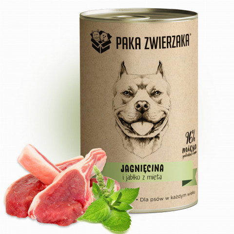 PAKA ZWIERZAKA Lamb and apple with mint - vlhké krmivo pro psy - 400g - Fotogalerie 2
