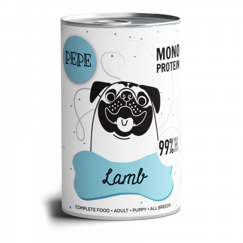 PAKA ZWIERZAKA Pepe Lamb - vlhké krmivo pro psy - 400g - Fotogalerie 1