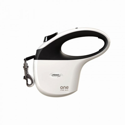 FLEXI One for All S bílá - černá - automatické vodítko pro psy do 30 kg - 5 m - Fotogalerie 2
