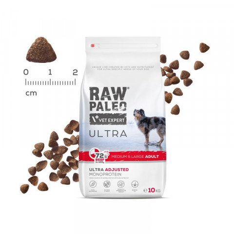 RAW PALEO Ultra Medium&Large Adult Beef - suché krmivo pro psy - 10 kg - Fotogalerie 5