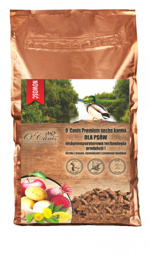 O'CANIS Duck with millet, potatoes, and red beet - suché krmivo pro psy - 1,5kg - Fotogalerie 1