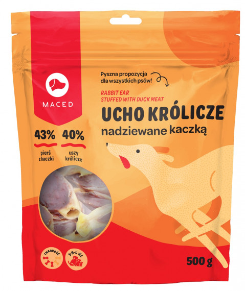 MACED Duck with rabbit ear - žvýkačka pro psy - 500g - Fotogalerie 1
