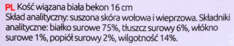 MACED Kost vázaná se slaninou - žvýkací pomůcka pro psy - 16 cm - Fotogalerie 2