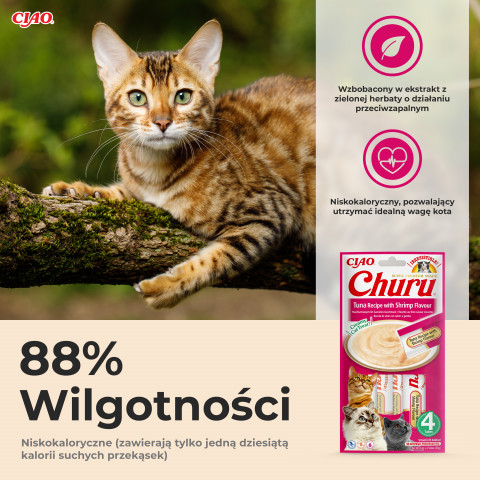 INABA Churu Tuna with shrimp flavour - pamlsek pro kočky - 4x14 g - Fotogalerie 5