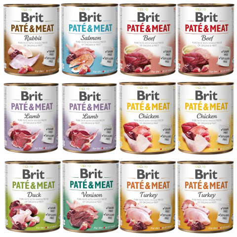 BRIT Paté & Meat Mix příchutě - mokré krmivo pro psy - 12x800g - Fotogalerie 1