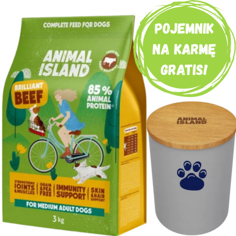 ANIMAL ISLAND Brilliant beef Hovězí - suché krmivo pro psy - 3 kg + ZDARMA - Fotogalerie 1