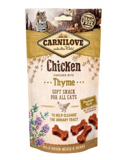 CARNILOVE Semi-Moist Snack Chicken & Thyme - Pochoutka pro kočky s kuřecím masem a tymiánem - 50 g - Fotogalerie 1