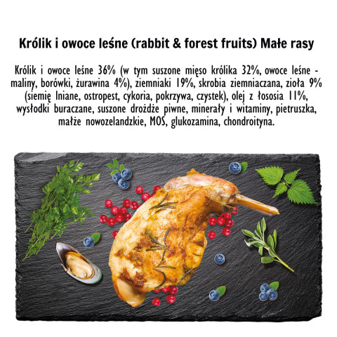 PAKA ZWIERZAKA Rabbit with forest fruits S - suché krmivo pro psy - 9kg - Fotogalerie 3