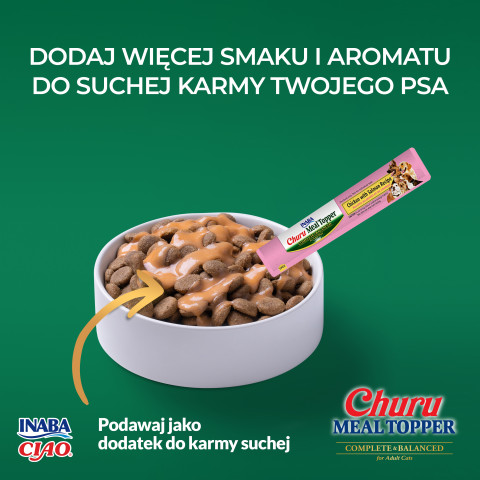INABA Churu Meal Topper Chicken with salmon - pamlsek pro psa - 4 x 14g - Fotogalerie 6