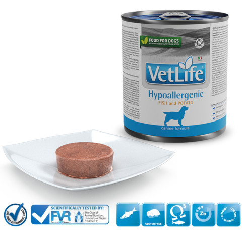 FARMINA Vet Life Canine Hypoallergenic Fish&Potato – mokré krmivo pro dospělé psy 300 g - Fotogalerie 2