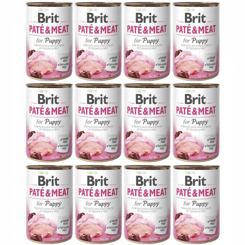 BRIT Paté & Meat Puppy Chicken - mokré krmivo pro psy - 12x400g - Fotogalerie 1