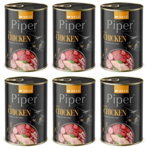 DOLINA NOTECI Piper Animals s kuřecím masem - mokré krmivo pro kočky - 6x400g - Fotogalerie 1