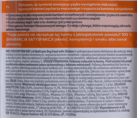 HILL'S PRESCRIPTION DIET Canine Urinary Care c/d Multicare Suché krmivo pro psy Kuřecí maso 1,5 kg - Fotogalerie 3