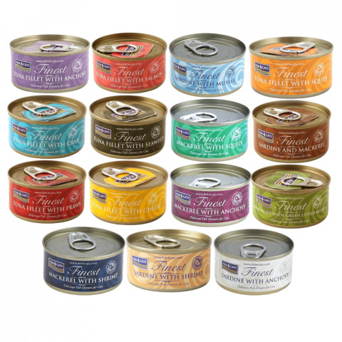 FISH4CATS Finest filet MIX PŘÍCHUTÍ – mokré krmivo pro kočky 15x70g - Fotogalerie 1