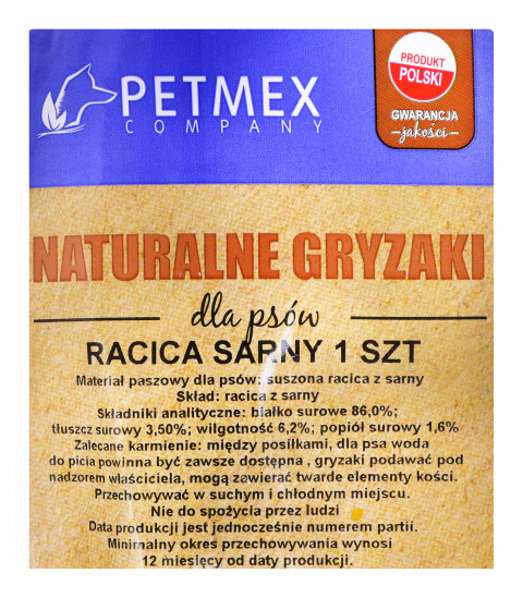 PETMEX Deer hoof - žvýkačka pro psy - 1 kusů - Fotogalerie 2