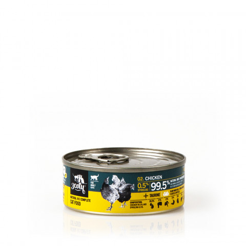 3COTY Chicken with spirulina - mokré krmivo pro kočky - 24x80g - Fotogalerie 6