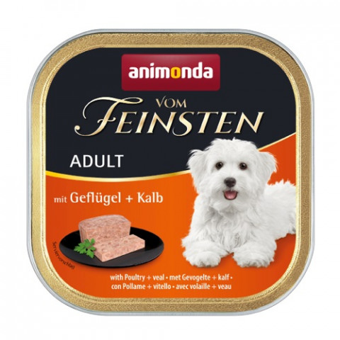 ANIMONDA Vom Feinsten Adult Poultry and veal - mokré krmivo pro psy - 150g - Fotogalerie 1