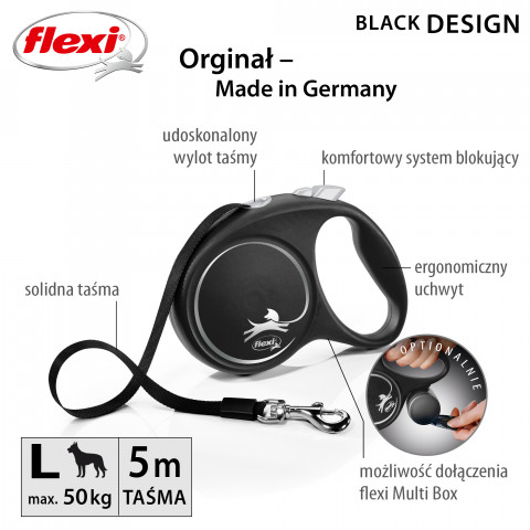 Flexi Black Design L 5 m Zatahovací vodítko - Fotogalerie 5