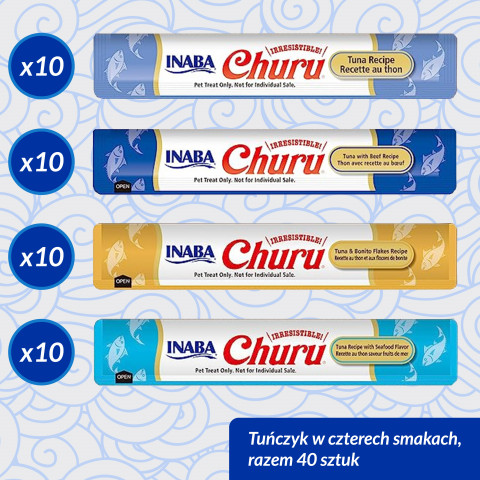 INABA Churu Variety box Tuna with seafood - pamlsek pro kočky - 40 x 14g - Fotogalerie 3