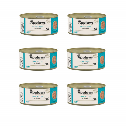 APPLAWS Tuna fillet in broth - mokré krmivo pro kočky - 6x70g - Fotogalerie 1