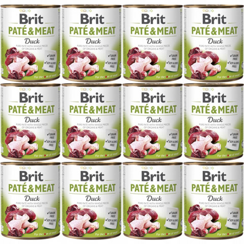 BRIT Paté & Meat Duck - mokré krmivo pro psy - 12x800g - Fotogalerie 1