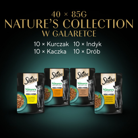 SHEBA Nature's Collection Poultry Flavors in jelly - mokré krmivo pro kočky - 40 x 85g - Fotogalerie 14