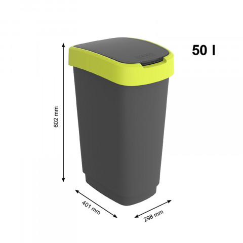 ROTHO Twist Lime - odpadkový koš – 50l - Fotogalerie 2