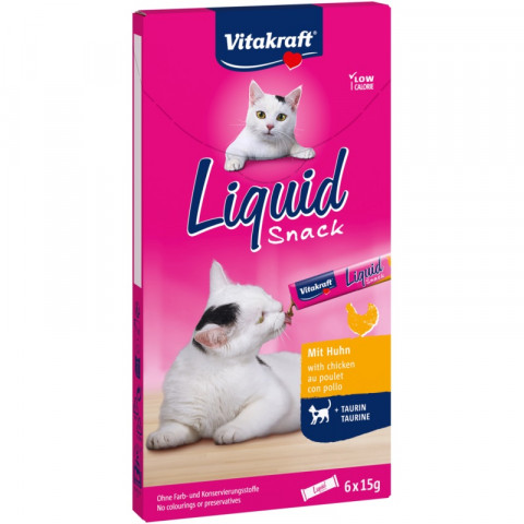 VITAKRAFT Liquid Snack Chicken - pamlsek pro kočky - 6 x 15g - Fotogalerie 1