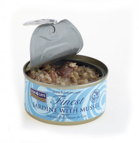 FISH4CATS Sardine with mussel - mokré krmivo pro kočky - 6x70g - Fotogalerie 5