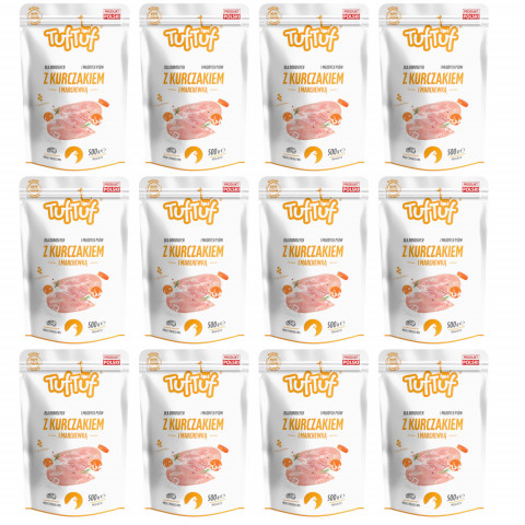 TUF TUF Mleté kuře s mrkví - vlhké krmivo pro psy - 12x500g - Fotogalerie 1