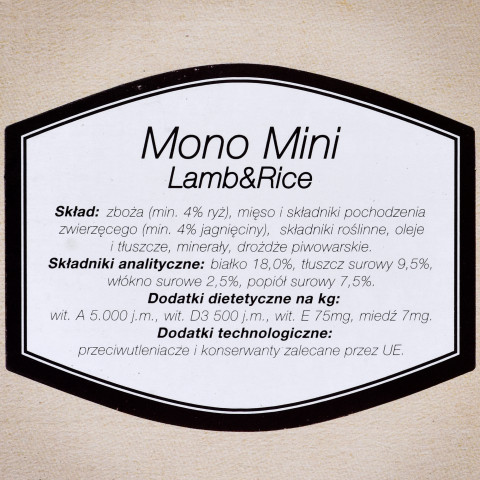 Bosch Mono Mini Lamb&Rice 0,9 kg - Fotogalerie 2