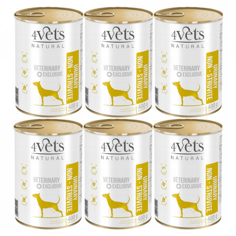 4VETS Natural Urinary No Struvit Dog - vlhké krmivo pro psy - 6x400g - Fotogalerie 1