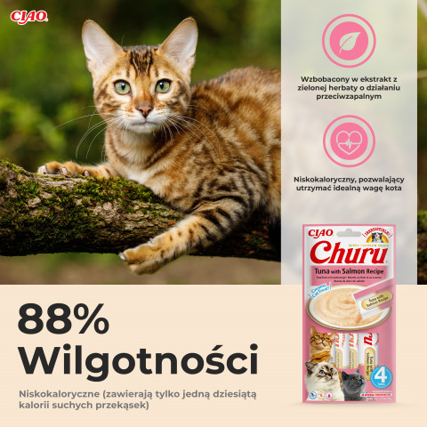 INABA Churu Tuňák s lososem - pamlsek pro kočky - 4x14 g - Fotogalerie 5