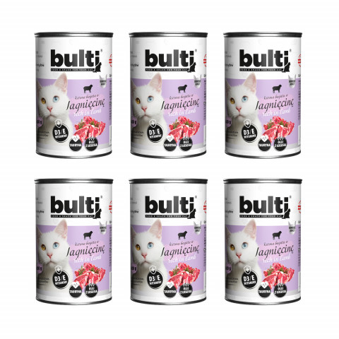 BULTI Rich in lamb - mokré krmivo pro kočky - 6x400g - Fotogalerie 1