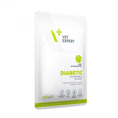VET EXPERT Veterinary Diet Diabetic Cat - mokré krmivo pro kočky - 100g - Fotogalerie 3
