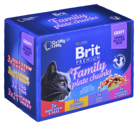 BRIT Cat Pouches Family Plate - mokré krmivo pro kočky - 12 x 100g - Fotogalerie 8