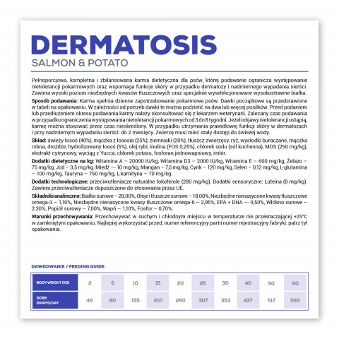 VET EXPERT Veterinary Diet Dermatosis Dog Losos & Brambor - suché krmivo pro psy - 12 kg - Fotogalerie 2