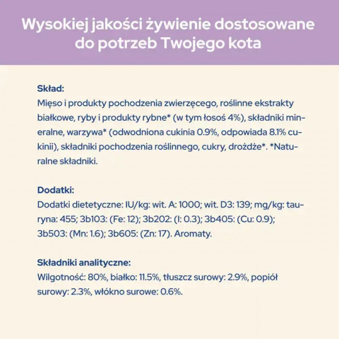 PURINA CAT CHOW Sensitive s lososem a cuketou v omáčce – mokré krmivo pro kočky – 24x85 g - Fotogalerie 4