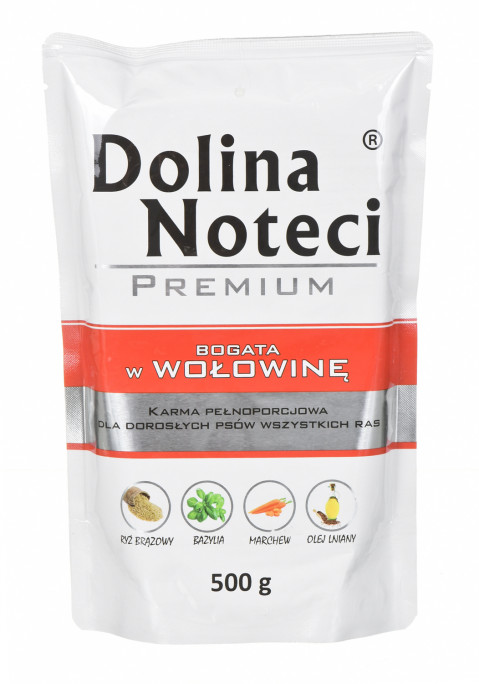 DOLINA NOTECI Premium Rich in beef - Mokré krmivo pro psy - 500 g - Fotogalerie 1