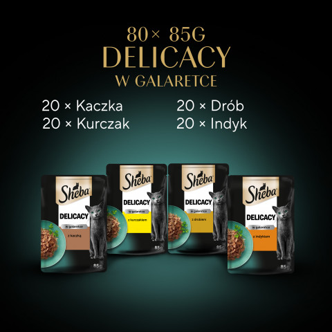 SHEBA Delicacy drůbeží příchutě v želé - vlhké krmivo pro kočky - 80x 85 g - Fotogalerie 6